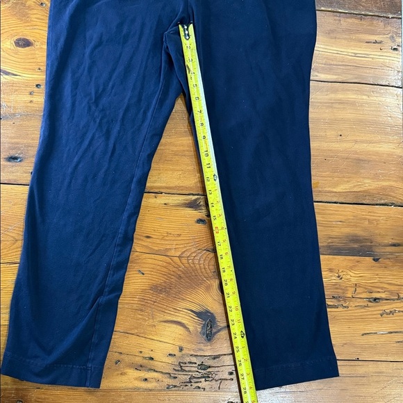 Lands' End Starfish Slim Leg Pants Cotton Stretch Navy Size Large - Picture 5 of 11